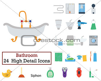 Set of 24 Bathroom Icons