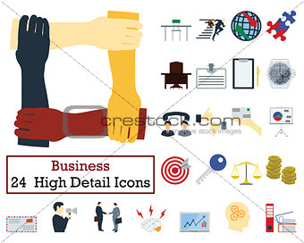 Set of 24 Business Icons