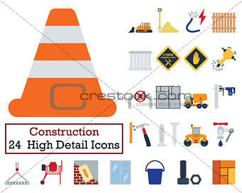 Set of 24 Construction Icons