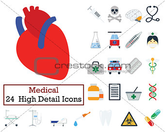 Set of 24 Medical icons