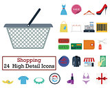 Set of 24 Shopping icons