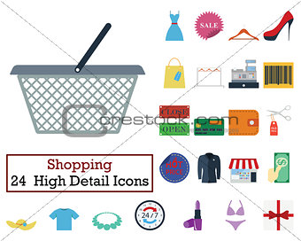 Set of 24 Shopping icons
