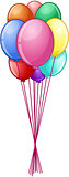 Colorful Balloons On String