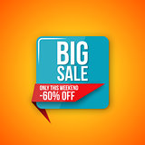 Big sale banner, 60 off, best offer