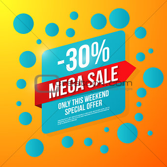 Sale vector, special offer 30 off