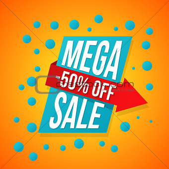Sale vector, special offer 50 off