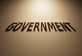 3D Rendering of a Shadow Text that reads Government