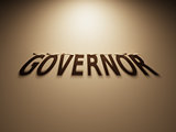 3D Rendering of a Shadow Text that reads Governor