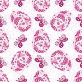 Easter seamless floral pattern
