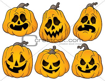 Halloween pumpkins theme set 2