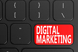 Digital Marketing on black keyboard