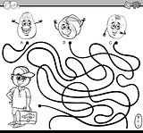 path maze activity coloring page