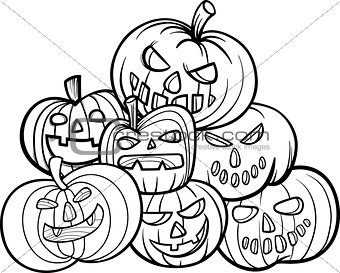 halloween pumpkins coloring book