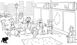 situation on street coloring page