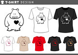 t shirt with teddy in love
