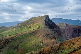 Mountain landscape of Madeira east coast