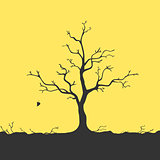 Tree Without Leaves Vector Illustration
