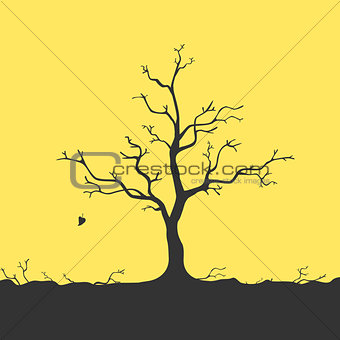 Tree Without Leaves Vector Illustration