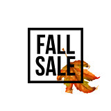 Autumn leaves. Watercolor texture. Fall leaf. Sale lettering design. Vector illustration EPS10