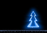 Blue Glowing Christmas Tree