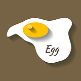 scrambled egg, paper cut style