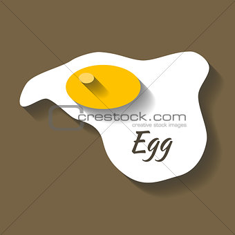 scrambled egg, paper cut style