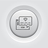 One Time Offer Icon. Grey Button Design.