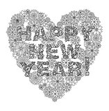 Happy New Year, lettering Greeting Card design