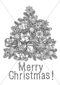 merry christmas, lettering Greeting Card design