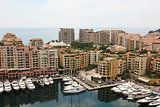 View Monaco neighborhoods. The beautiful Mediterranean Coast. Cote d'Azur