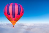 Morning flight of the hot air balloon.