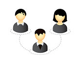 Vector business people icon