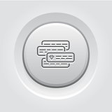Internet Marketing Icon. Grey Button Design.