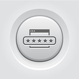 Customer Feedback Icon. Grey Button Design