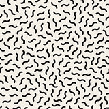 Vector Seamless Black And White Jumble Wavy Lines Pattern
