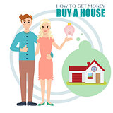 Young family saves money to buy a house