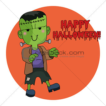 Cute Halloween character - Frankenstein