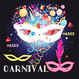 Graphic carnival masks