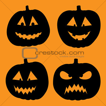 vector illustration of Halloween Background with Pumpkin