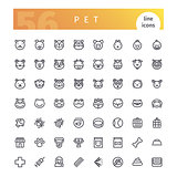 Pet Line Icons Set