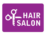 hair salon icon with scissors