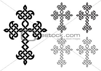 Traditional Armenian Apostolic Church plaited crosses set