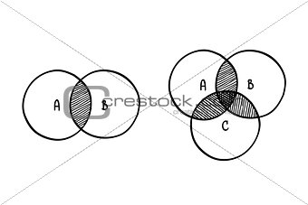 Vector hand-drawn scribble circle diagram