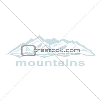 Abstract mountains. Blue ridges