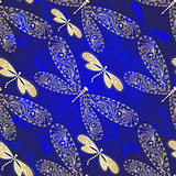 Dark blue gradient seamless pattern