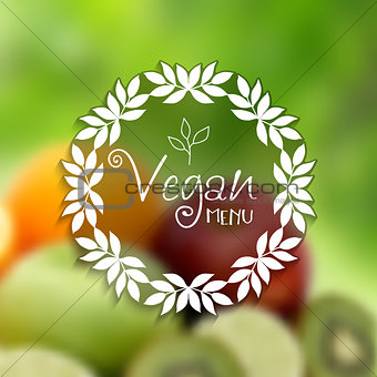 Decorative vegan menu design 