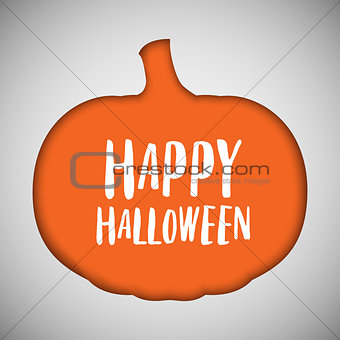 Halloween background pumpkin cut out shape