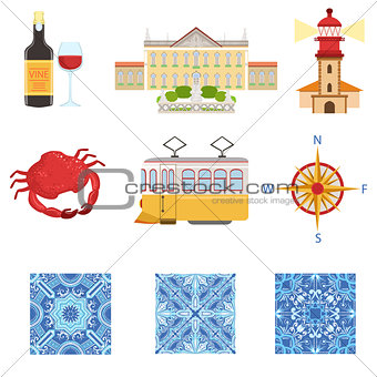 Collection Of Portuguese National Symbols Objects
