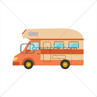 Orange Stripy Travel Van