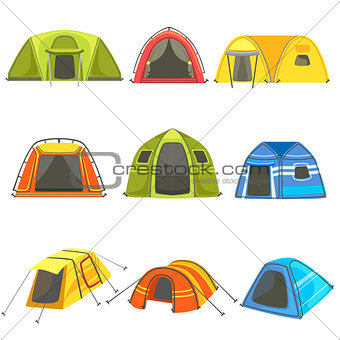 Colorful Tarpaulin Tents Set